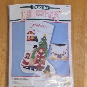 Bucilla "A Dickens Christmas" 18 Inch Felt Stocking...unopened NEW
